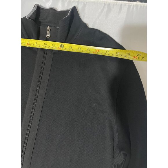 Hugo Boss Black Full-Zip Cotton Jacket With High Collar & Dual Zippers Size XL - Picture 11 of 14